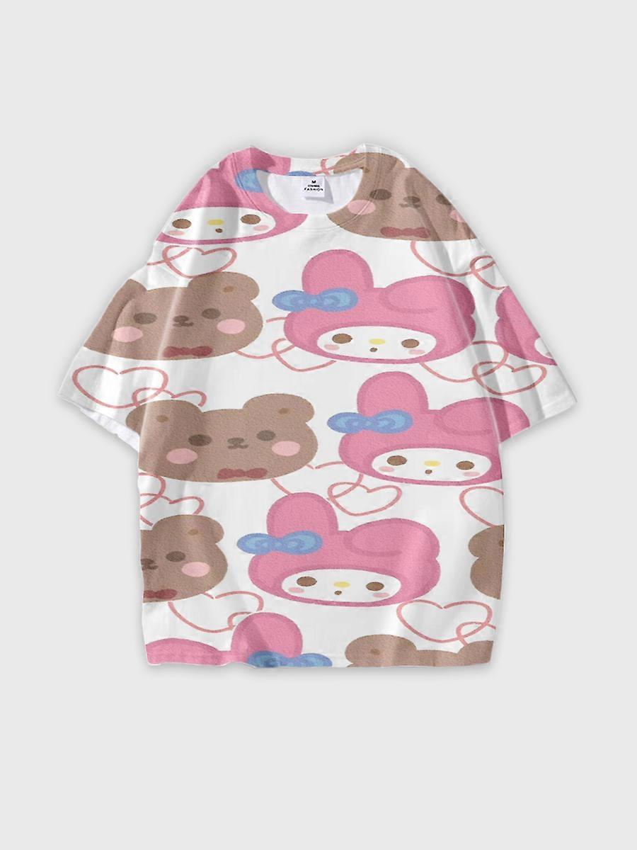 T-shirt round neck Pattern loose short sleeve JW1510