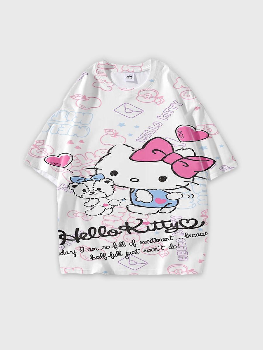 T-shirt round neck Pattern loose short sleeve JW1506