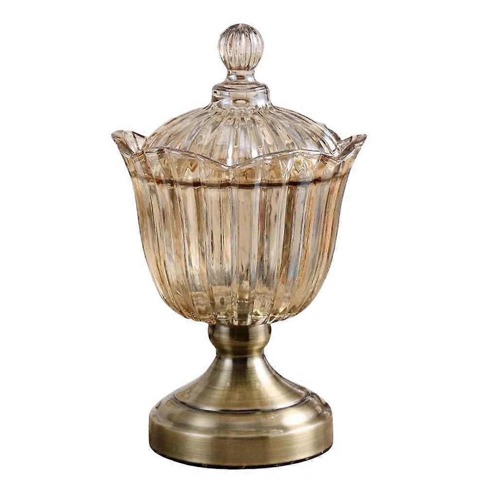 Crystal Jars With Lids For Households Storage Container Leisure Time Transparent Glass 1Pcs