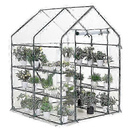 143x143x195cm Casa Verde Pe Capa Impermeável Capa de Substituição Com Porta Isolamento Térmico Capa Transparente à Prova de Chuva Suprimentos Verdes