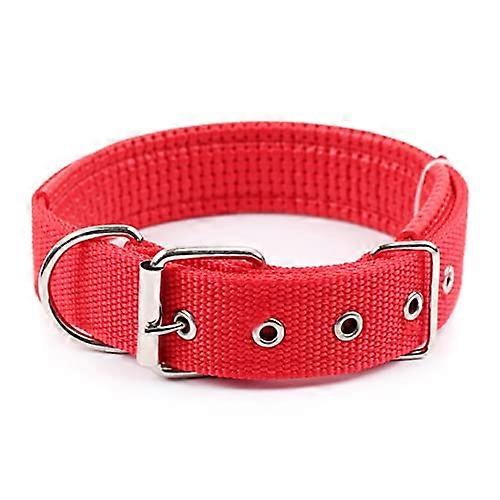Solid Nylon Dog Collar for Small Medium Large Dogs - Durable Adjustable Pet Collar for Teddy Keji Pitbull Bulldog Beagle