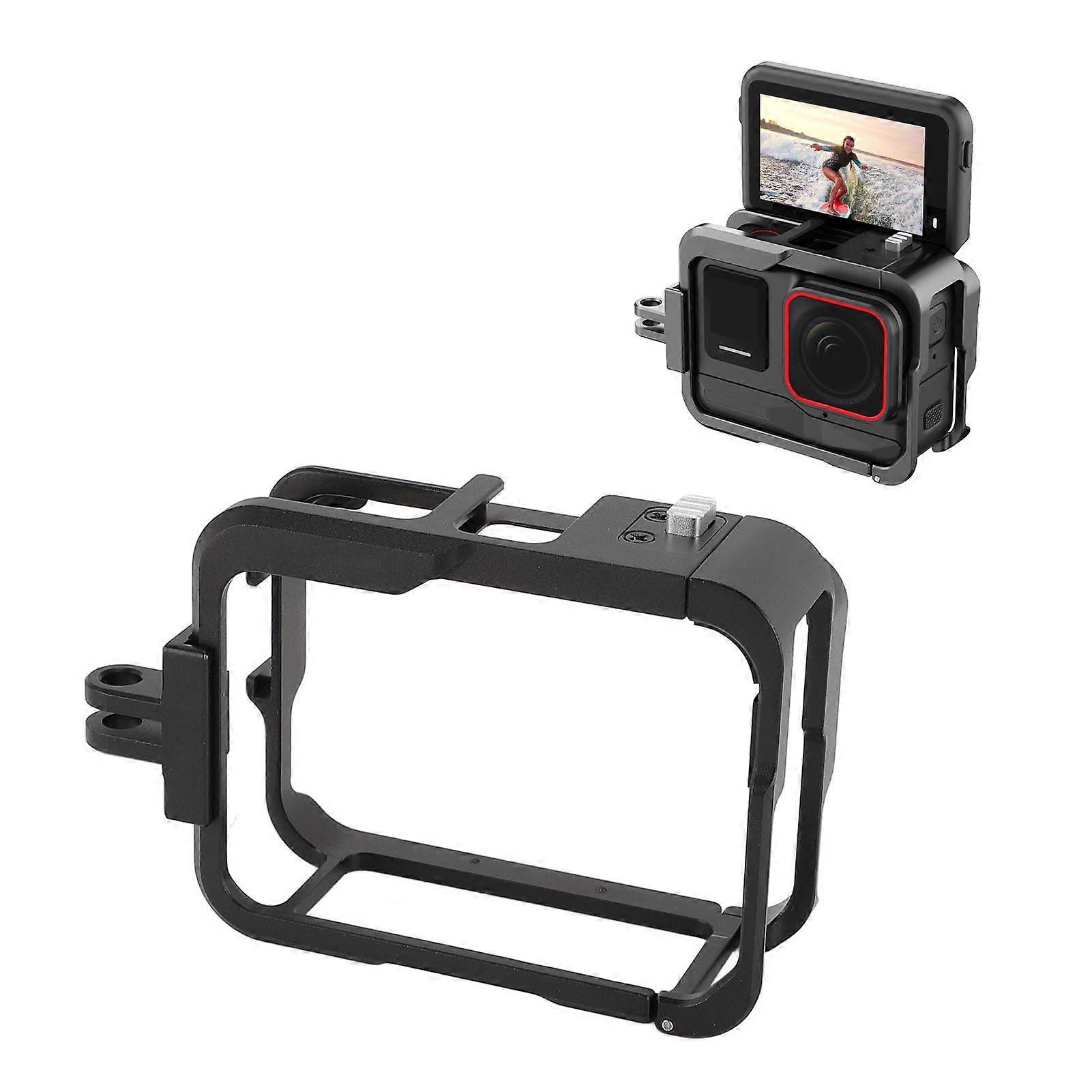 Action Camera Protective Cage Aluminum Housing With Quick-Release Frame And Cold Shoe For Ace Pro Camera