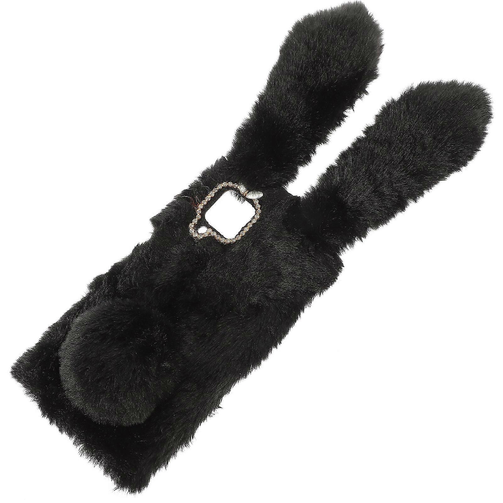 Protective Phone Shell Case Compatible A12 Black Rectangular Simple Design Hand Warmer Decoration 1Set