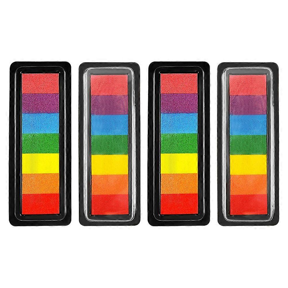 4PCS Ink Pad Long Strip Shape for Activity Finger Painting