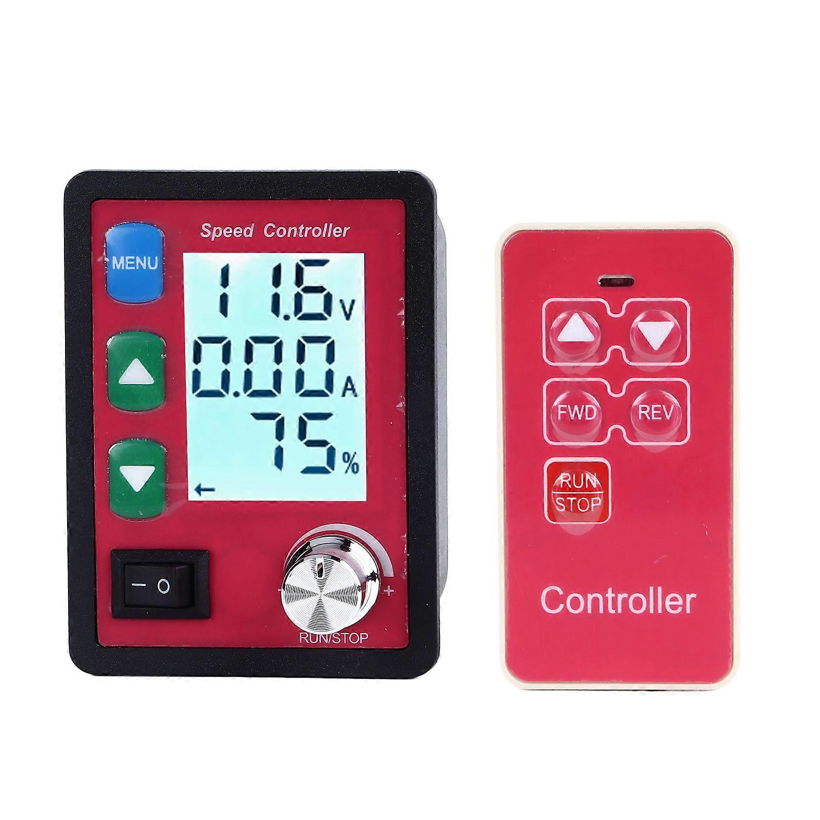 Motor Speed Controller 15A LCD Display Remote Control Motor Driver Speed Regulator with Overload Preservation DC6‑55V