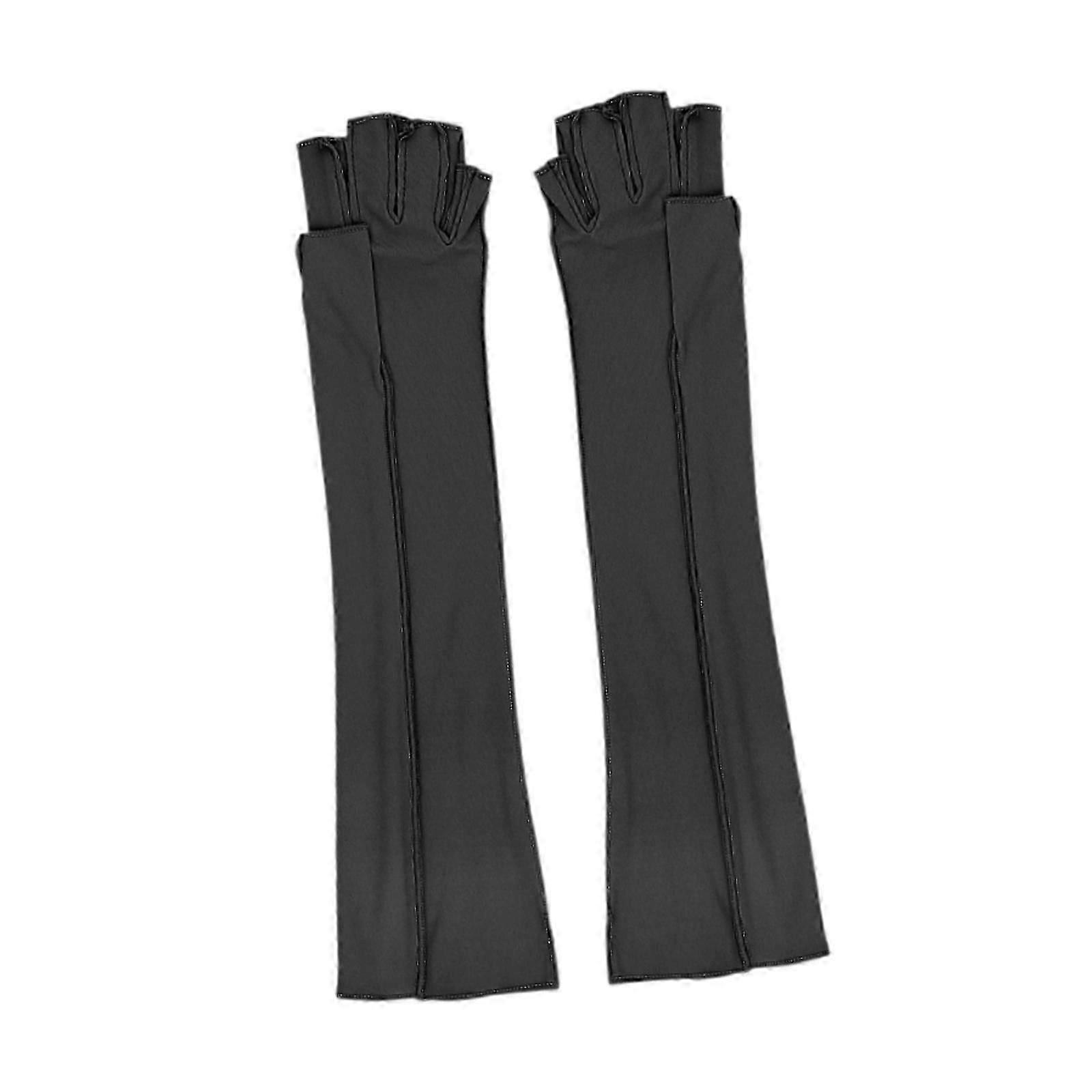 Long Compression Gloves Non Slip Gaming Gloves for Running Training Climbing Yellow