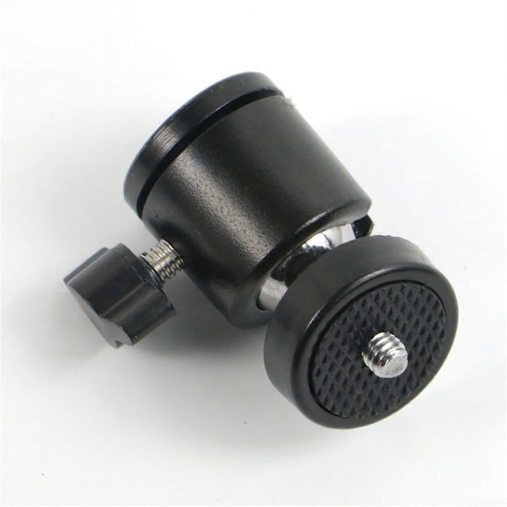 Lightweight and portable ball head adapter, angle adjustment, 1/4 inch, 3/8 inch screw ball head for DSLR camera microphone stand, black (3/8).