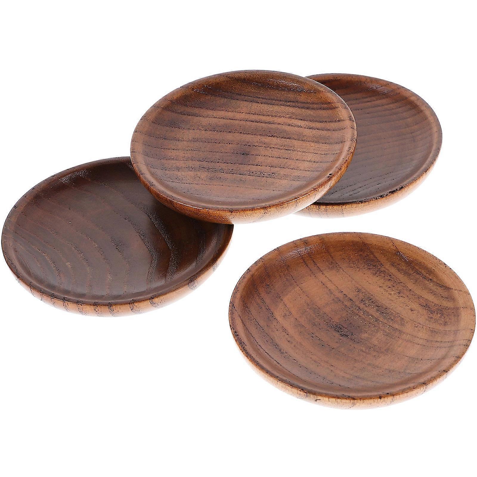 Small Dipping Bowls for Sauce Made of Synthetic Material in Light Brown Color Perfect for Storage 4 Pieces