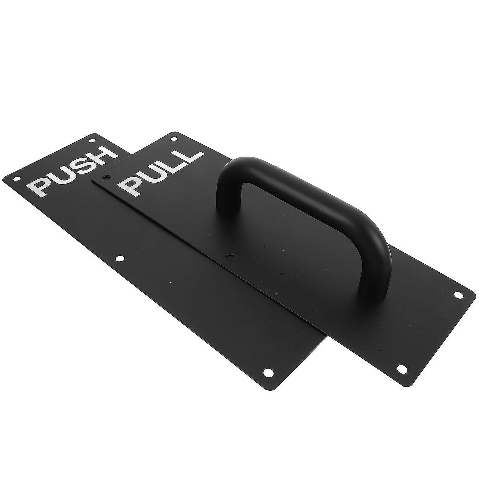 Commercial Door Pull Black Rectangular Shape Versatile Application Fire Door Safety 11.79X3.93X2.55IN 2Pcs