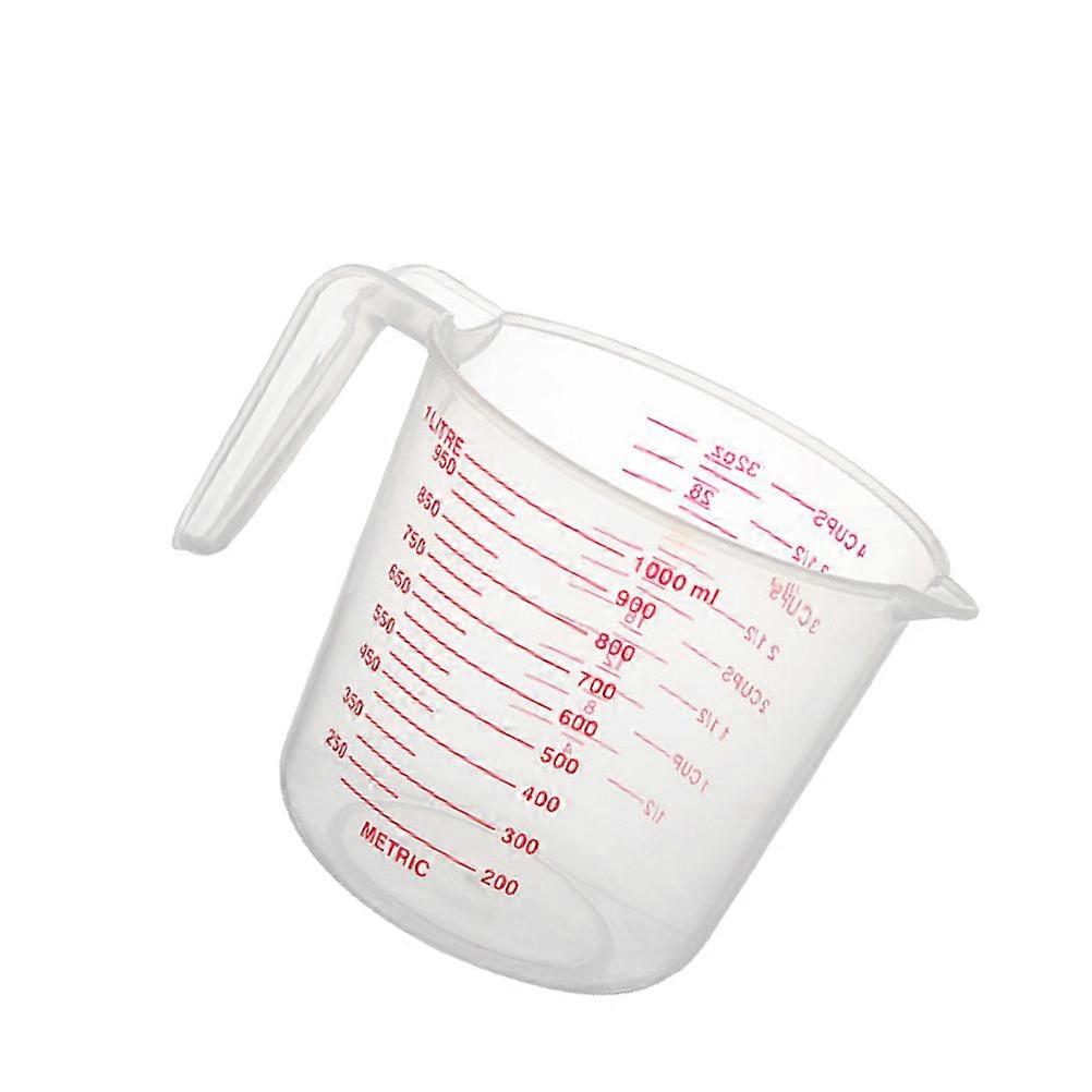 Transparent Plastic Measuring Beaker for Laboratory Use PVC Liquid Container with Graduations 1000ml