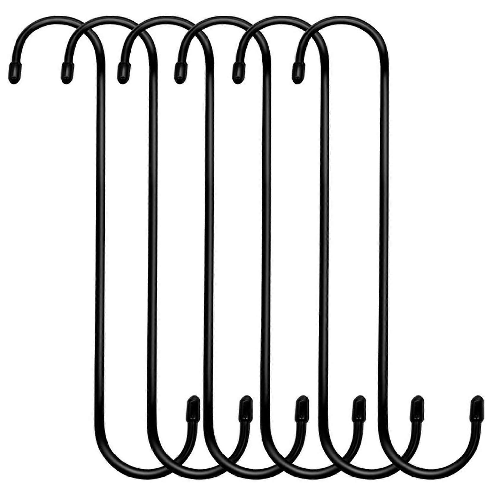 6pcs Large SHooks 9.8inch Hooks for Hanging, HeavyDuty Iron Hooks for Hanging Plants, EasytoUse Plant Hooks