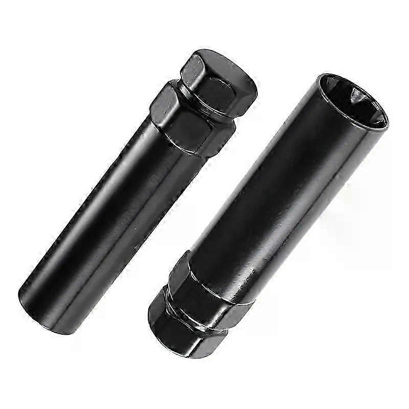 7 Spline Lug Nut Key 6 Spline Lug Nut Socket Removal Tool 2 PCS Dual Hex Drive Aftermarket Wheel Lock Key Replacement
