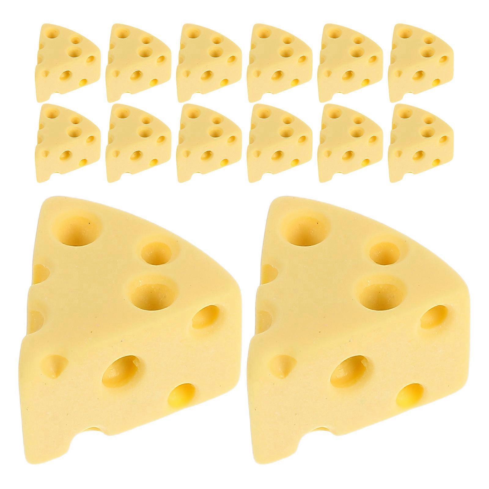 Mini Resin Cheese for Playing with Details and Bright Yellow Color Design 100pcs