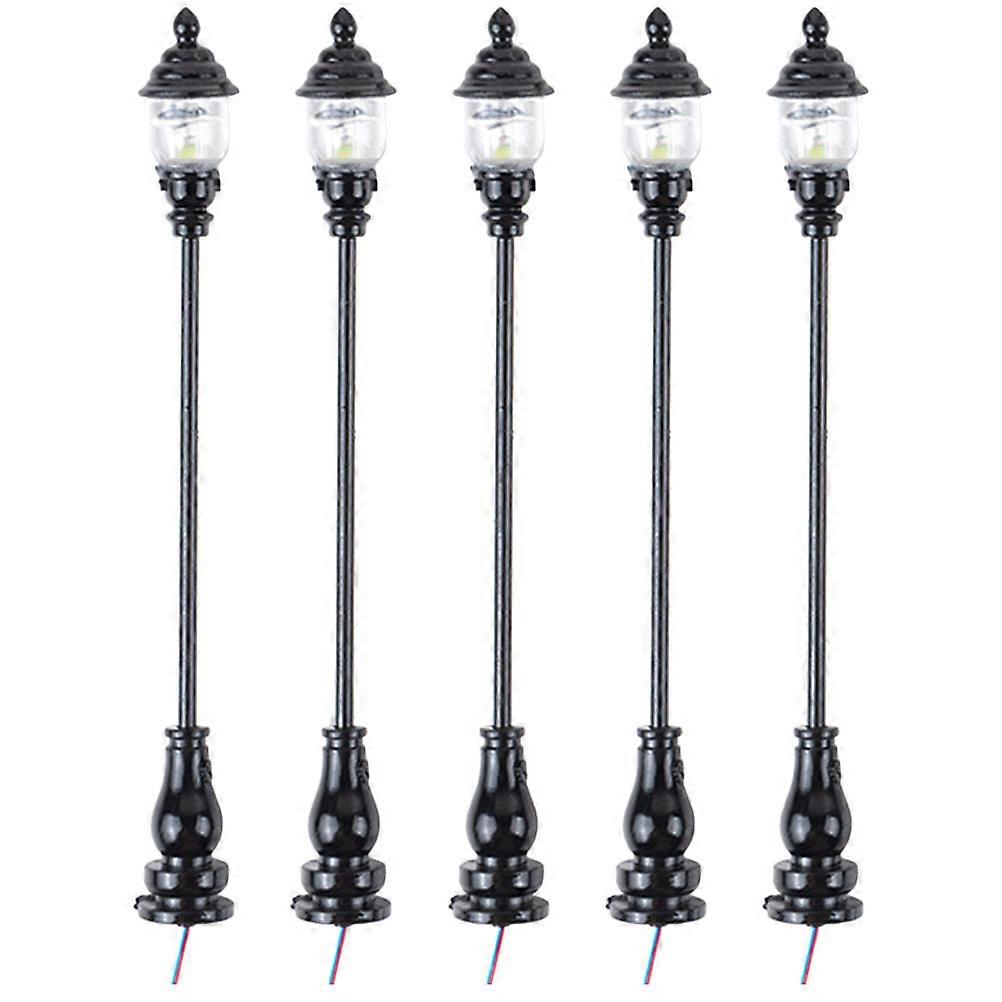 Miniature Led Lights For Models Diy Material Decorative Stainless Steel Lamp Mini Sandbox Scene 5Pcs