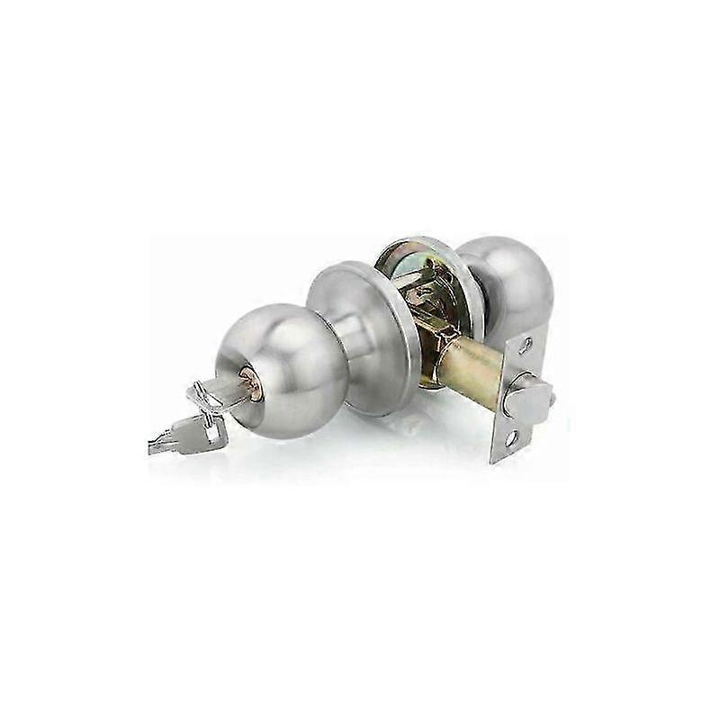 Door Handle, Round Knob Lock Door Lock, Key Lock, Latch Size 70mm Edition 2025