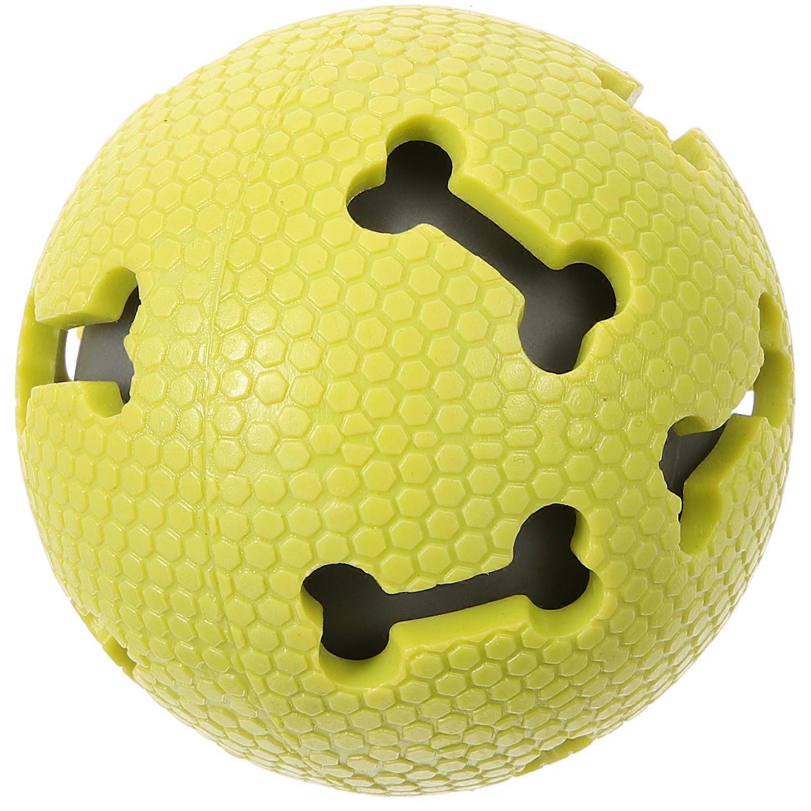 TPR Dog Sound Toy for Pet Use Light Green Cute Ball Shape Helps Clean Teeth Small Size S