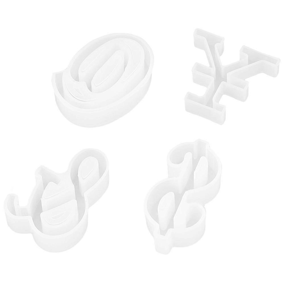 White Crystal Drop Silicone Mold for Decor 4 Pieces Beautiful Design for Resin Casting
