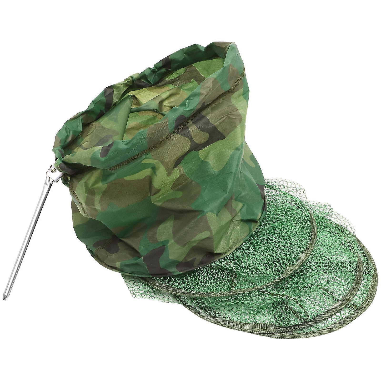 Mesh Fishing Netting Fish Locating Basket Square Mesh Green 145x30cm Foldable Portable 1Pack