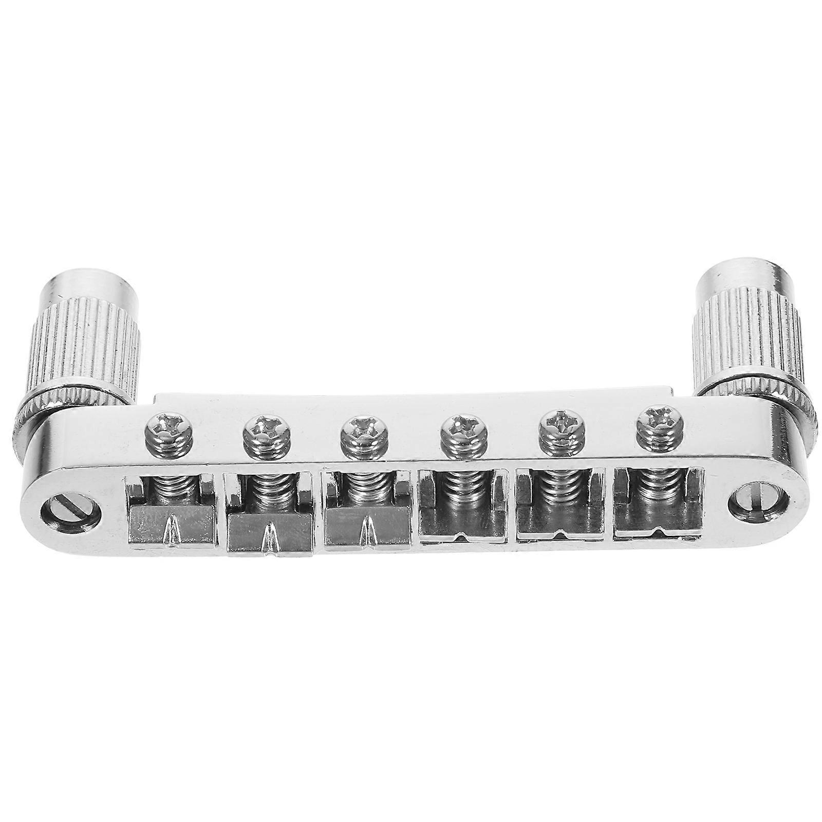 أجزاء الغيتار نظام Tremolo Bridge لعازفي الجيتار الكهربائي الفضي 8.2x1.4cm صنعة 1 مجموعة