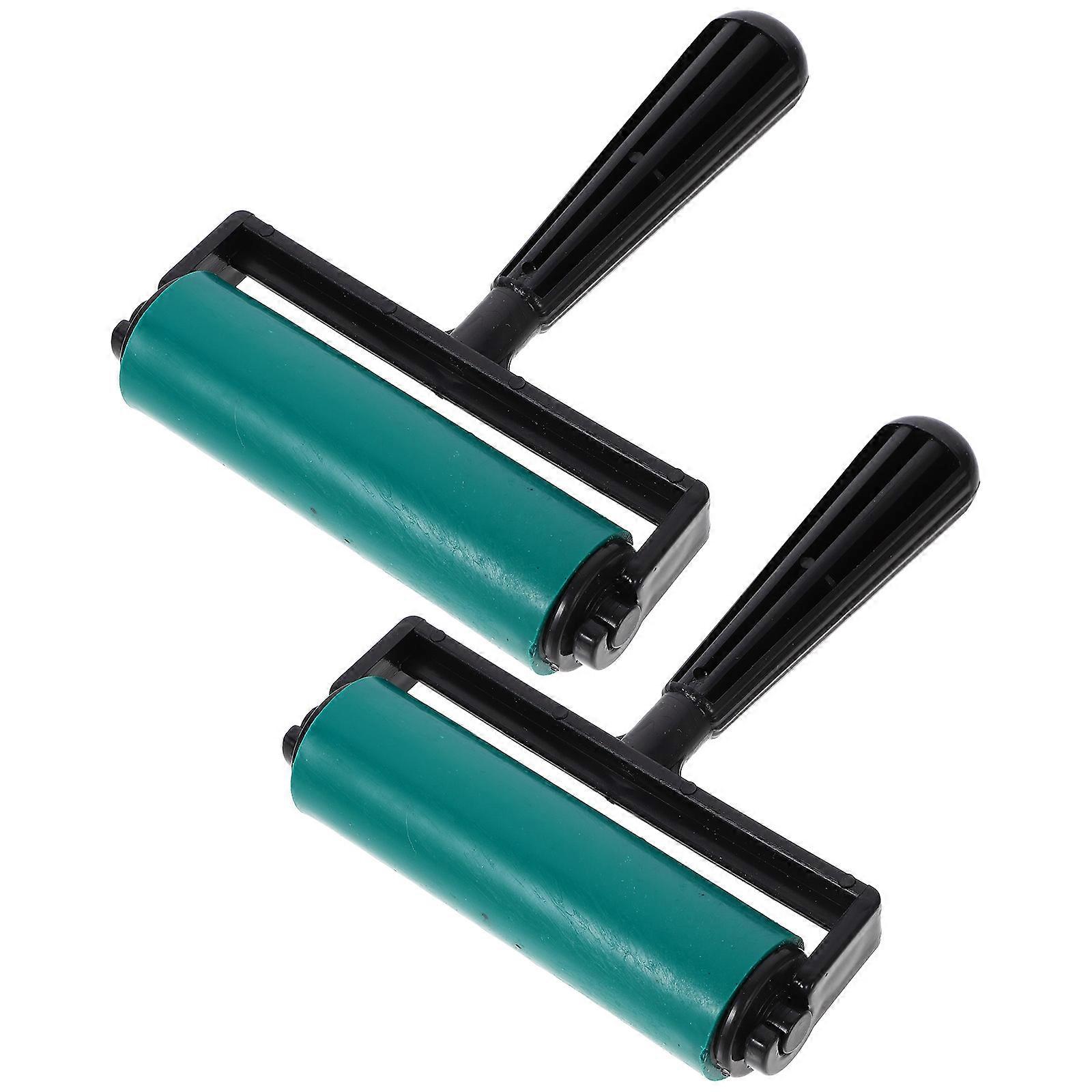 Diamond Drawing Rollers Practical Printmaking Rollers for Crafting 2Pcs