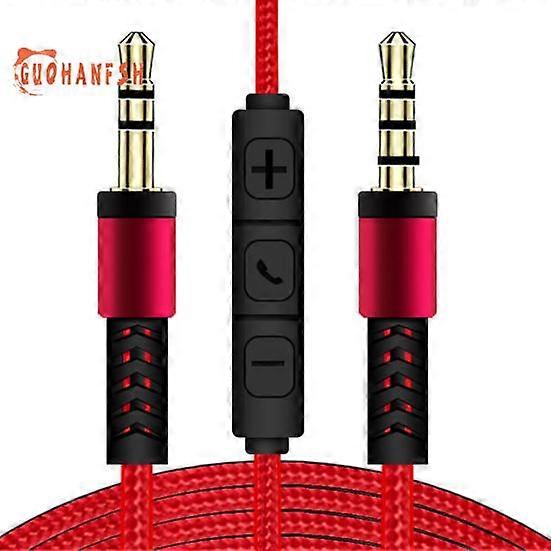 3.5mm Jack Audio Cable 1.2m Aux Cable Volume Control with Mic for iPhone for iPad Electronics