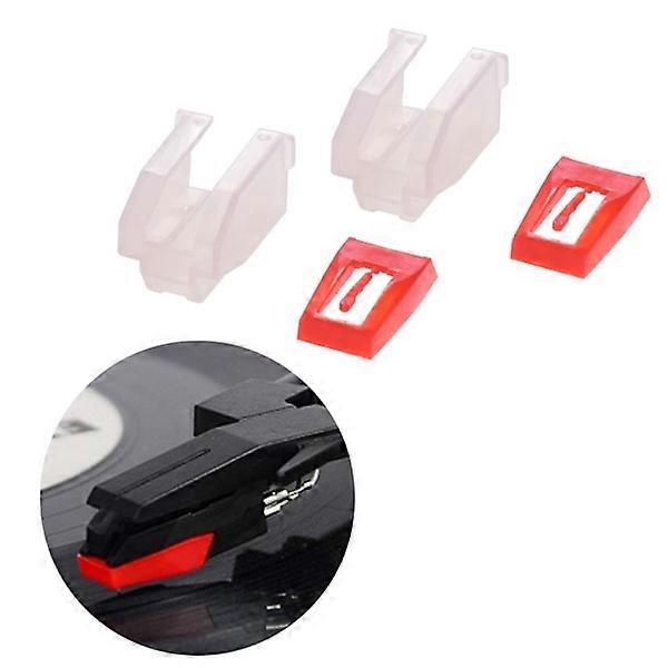 Vinyl record needle protector, durable plastic replacement needle, easy installation.