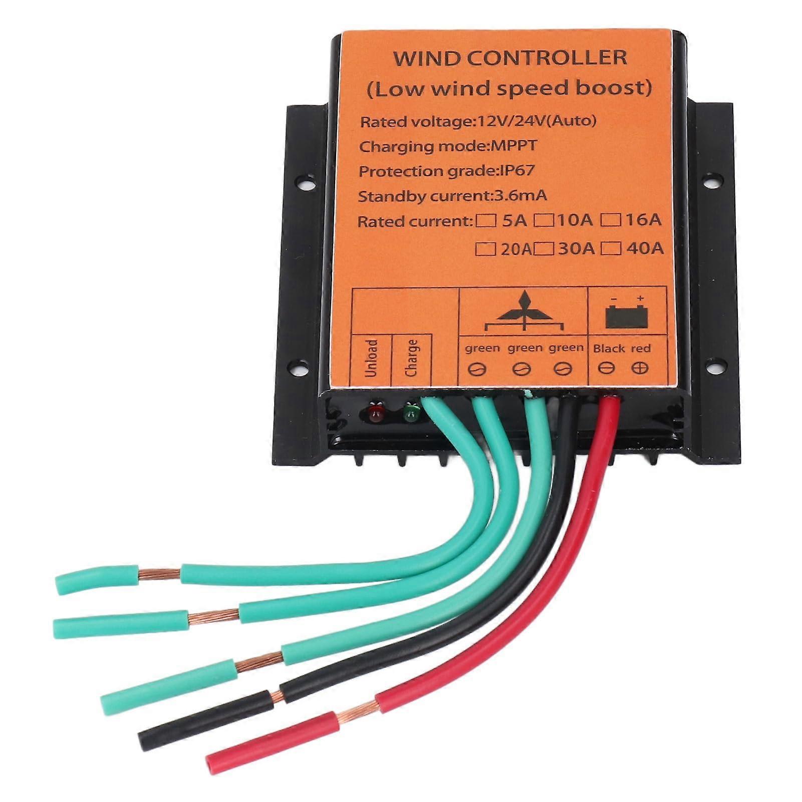 MPPT 12V 24V Wind Turbine Controller 16A Efficient Heat Dissipation, Automatic Battery Adjustment for Battery Overcharge Protection
