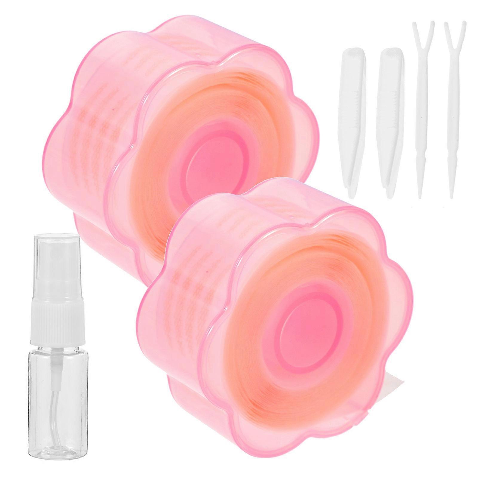 Invisible Eyelid Tape for Make Up with Lace Material Pink Color and Excellent Air Permeability 1 Set