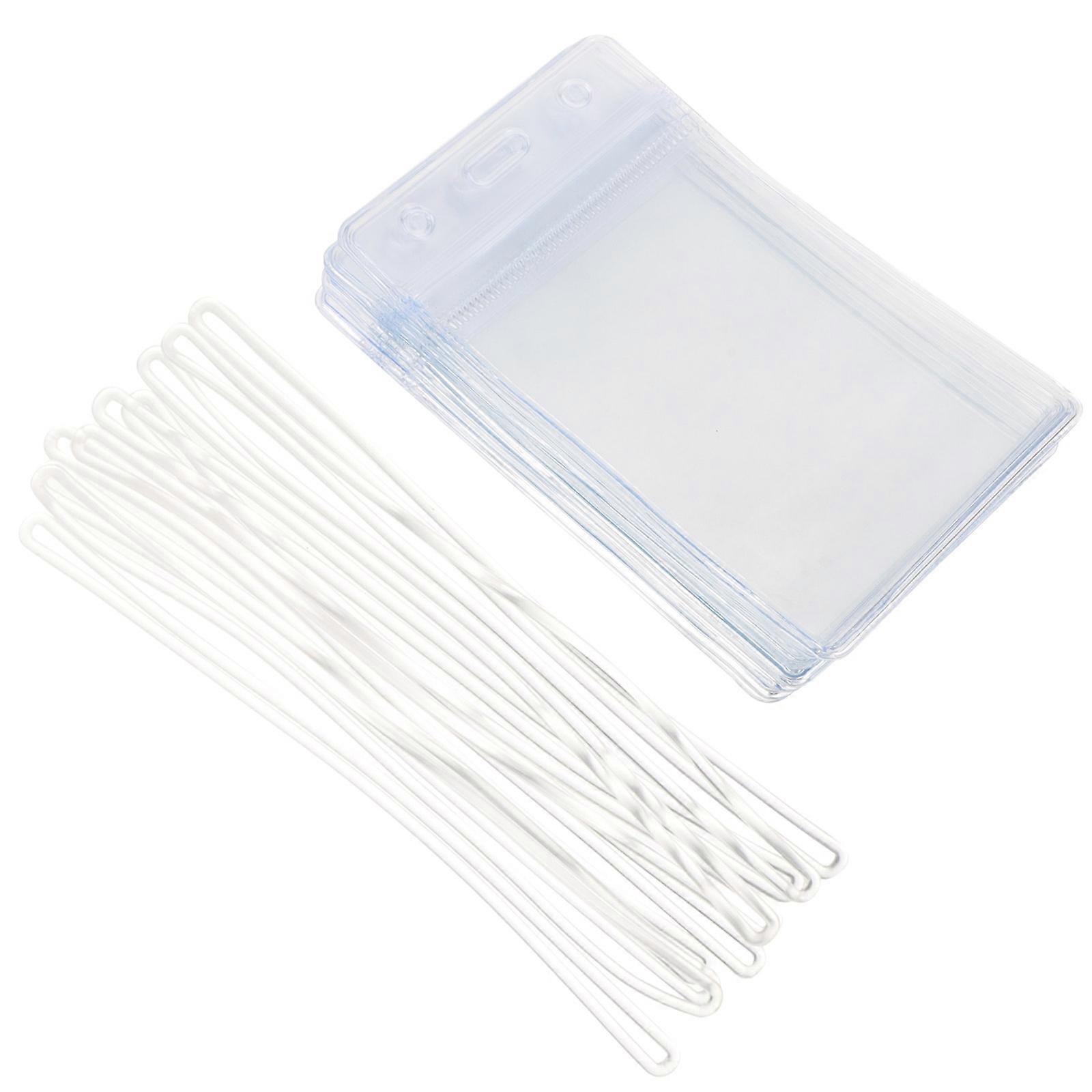 Luggage Label Sleeves Pvc Holders Waterproof Identification Hanging Transparent 4.4×2.7×0.1in 10Pack