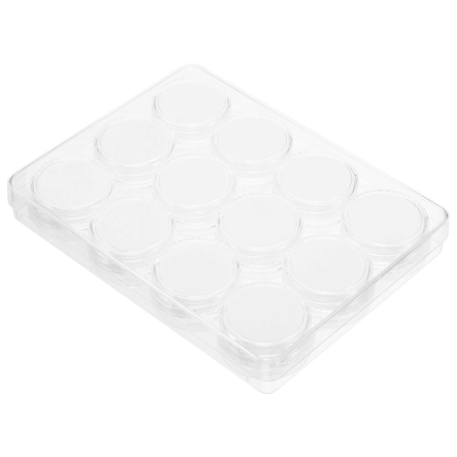 1 Set Gemstone Display Case with Clear Lid for Loose Diamond Storage Box and Gemstone Holder