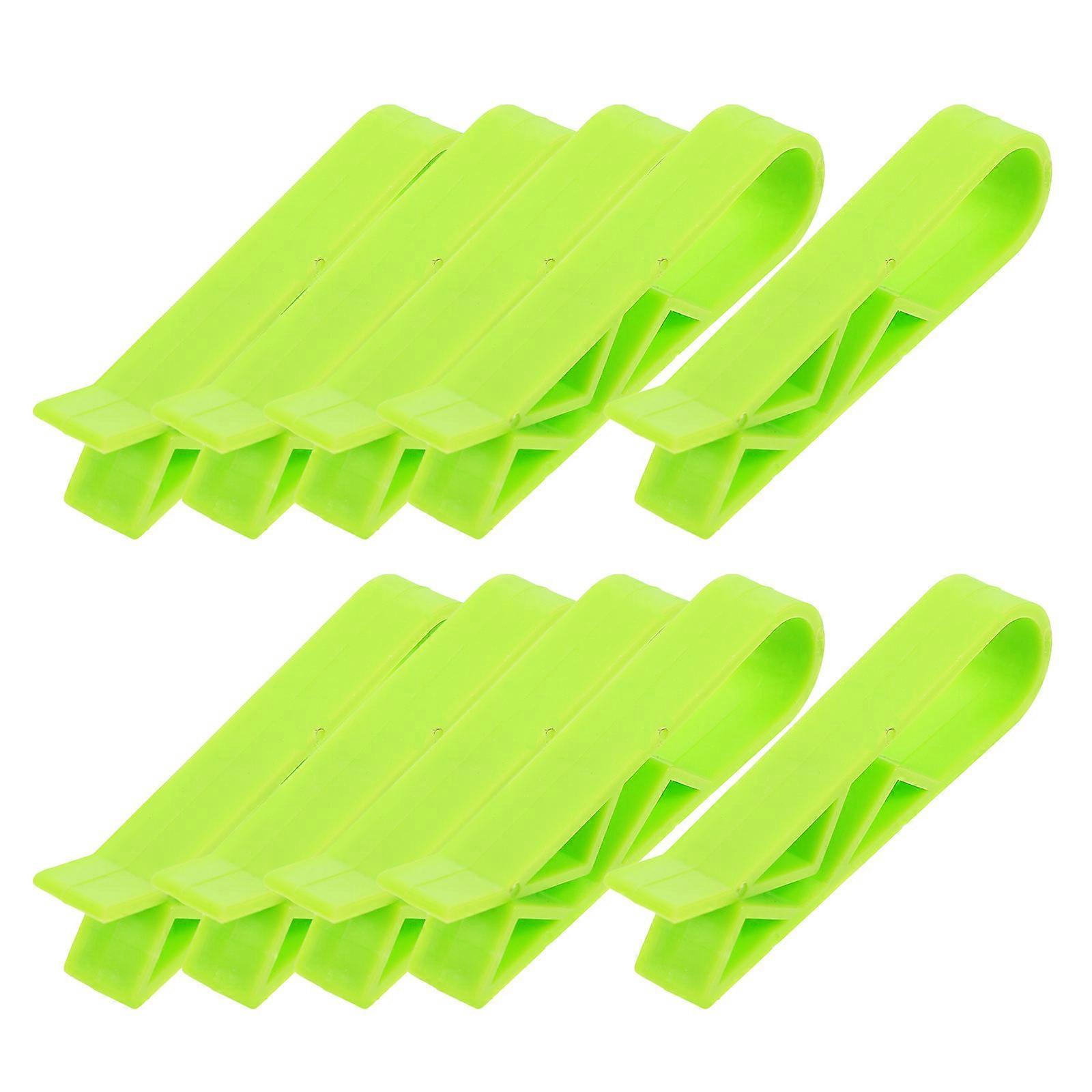Trash Bag Clips for Kitchen Wastebasket with Plastic 10 Pieces Light Green