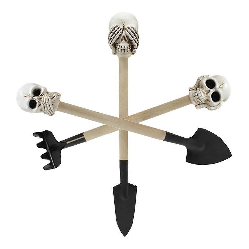 Garden Set with Durable Resin and Wood Materials for Creative Home Use 3 Pieces