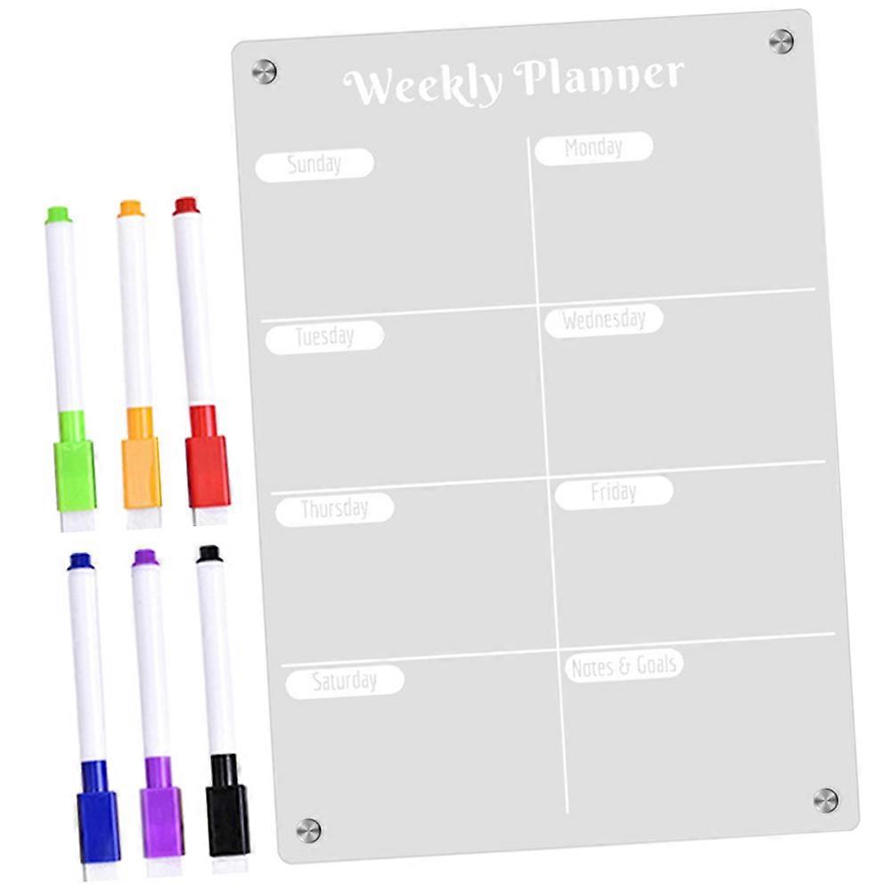 Magnetic Weekly Planner for Fridge Schedule Board Message Board Students 11.67X8.25X0.39in 1 Set