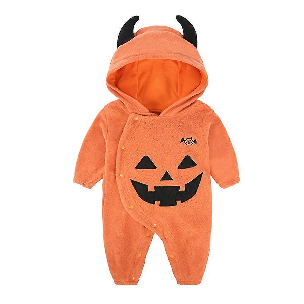 Toddler Jumpsuit Halloween Costume for Children Orange Material Ideal for Special Occasions 1Pcs