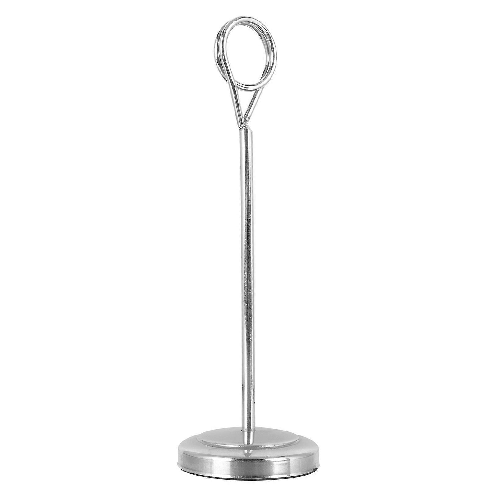 Stainless Steel Table Number Stand with Rounded Edges for Dining Table Cards Holder – Ideal for Hotels and Weddings