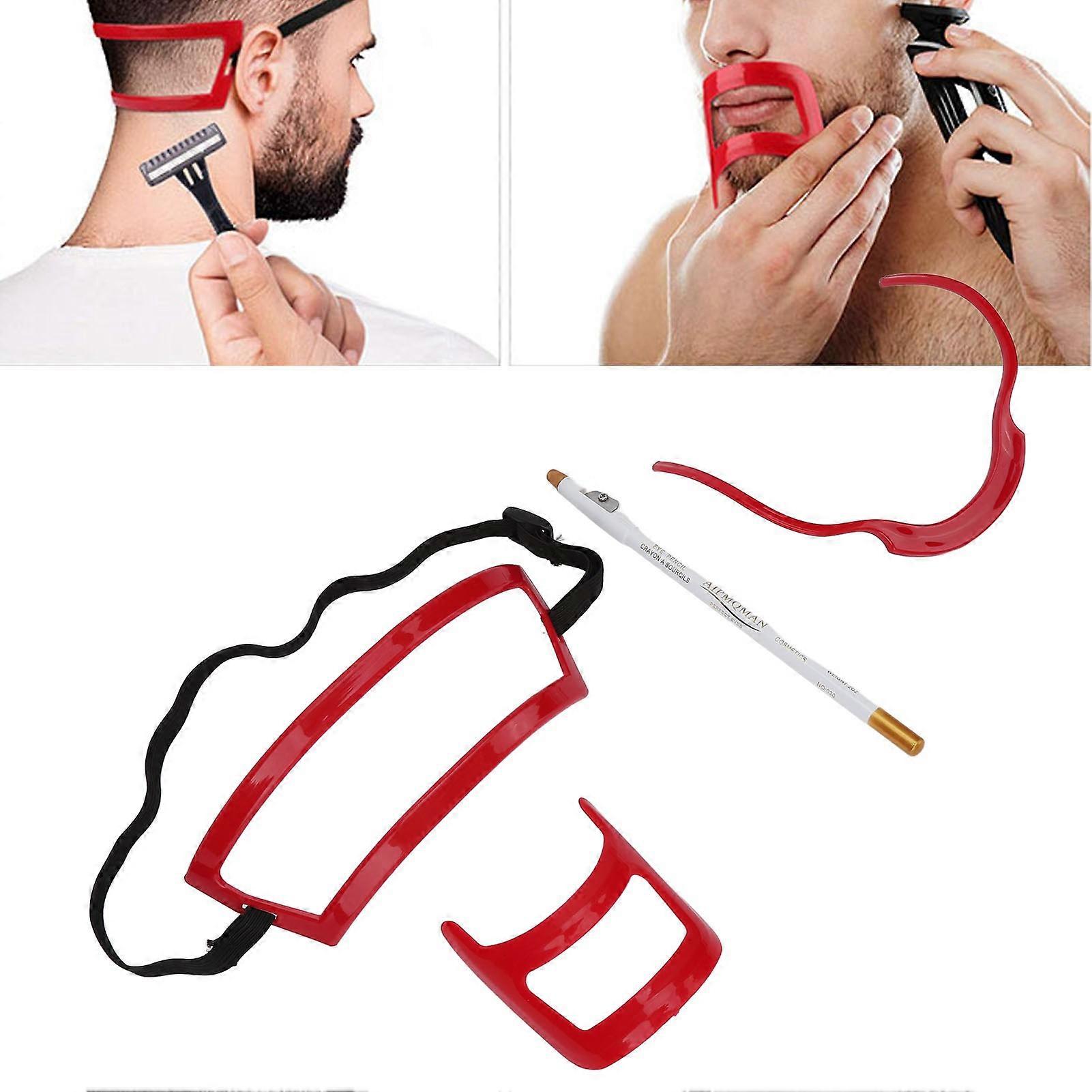 Beard Shaper Barber Crayon Set Hommes Salon de coiffure Moustache Favoris Guide Décolleté Rasage Modèle 