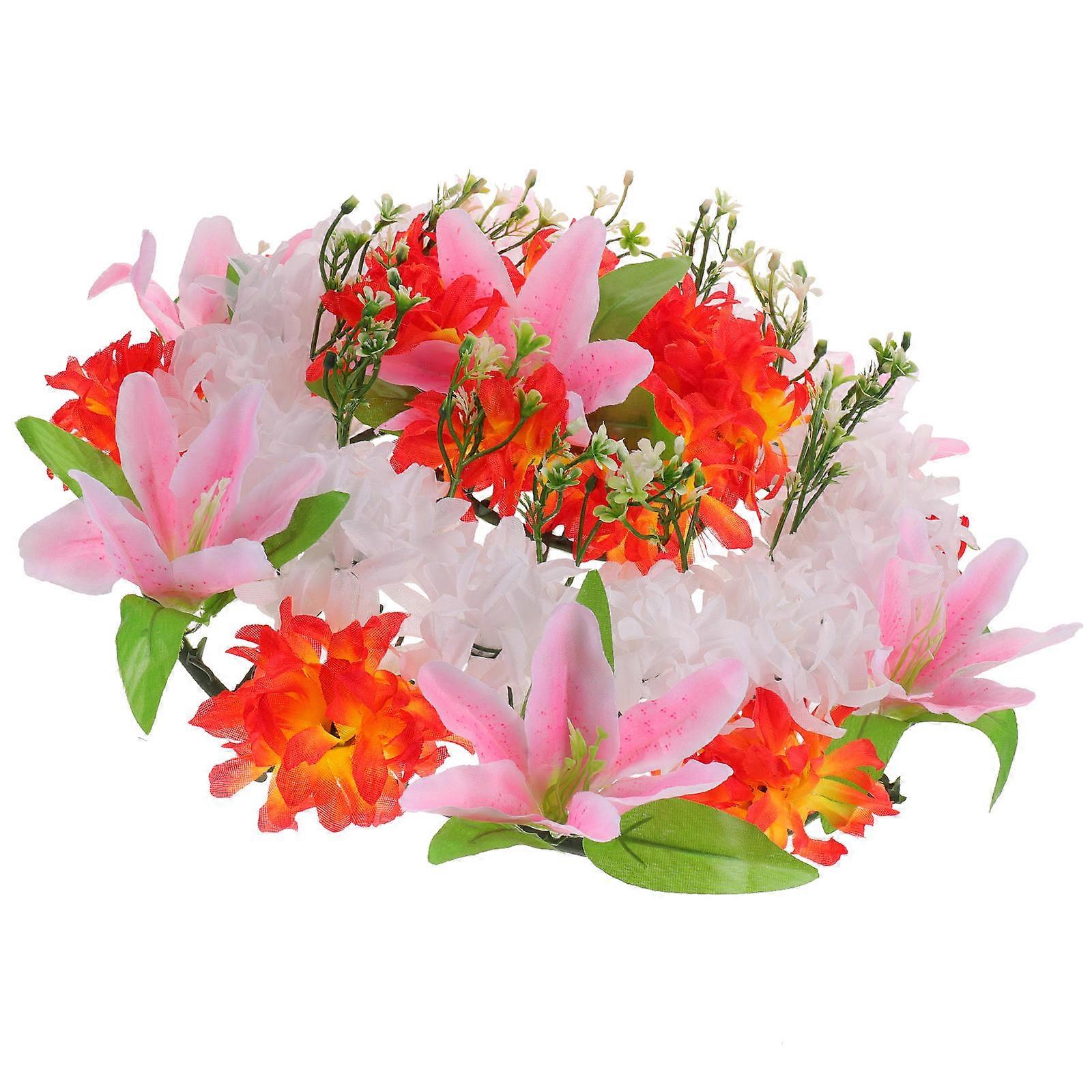 Lifelike Artificial Sacrifice Wreath for Gravesite Decor – Easy Care, No Assembly Required for Funerals and Mourning Activities