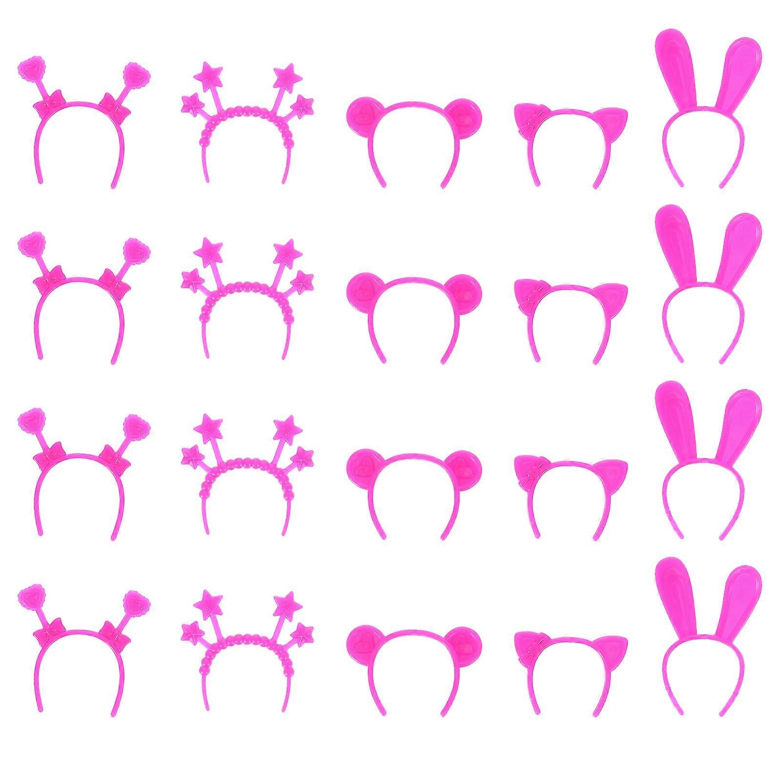 Miniature Dollhouse Decoration Hair Hoops Red Color For DIY Projects 100Pcs