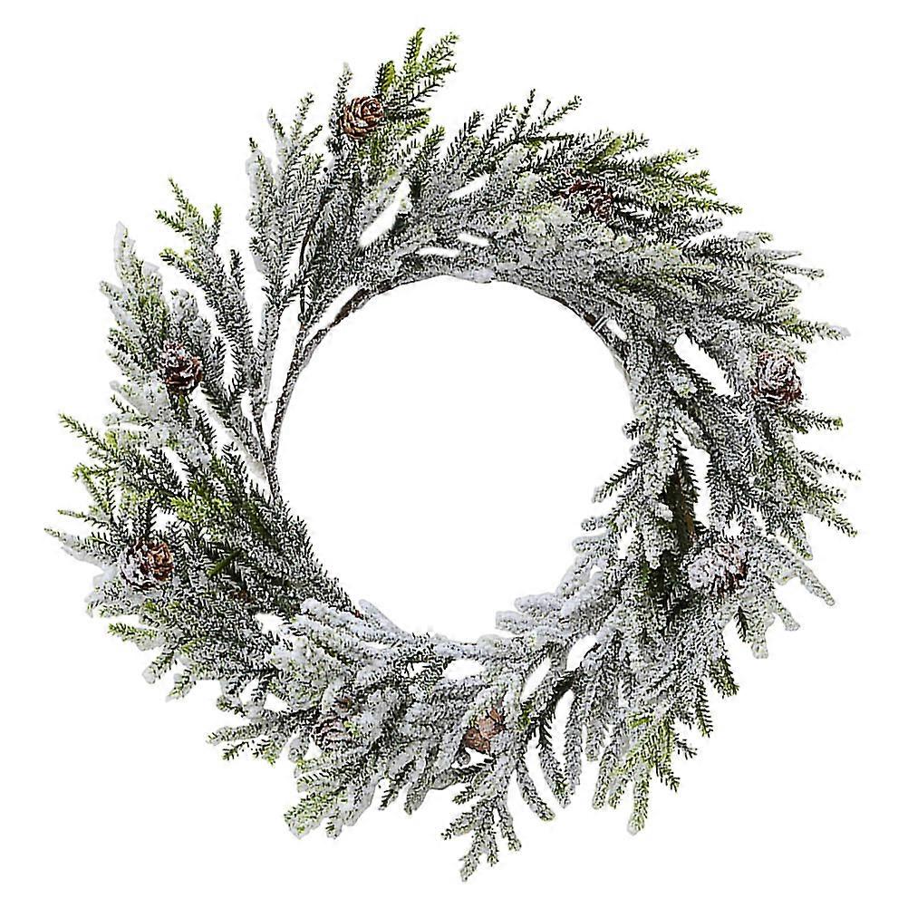 Decorative Wreath 1Pc Simple Pine Cone Wreath for Christmas Home Decor Round Shape Green