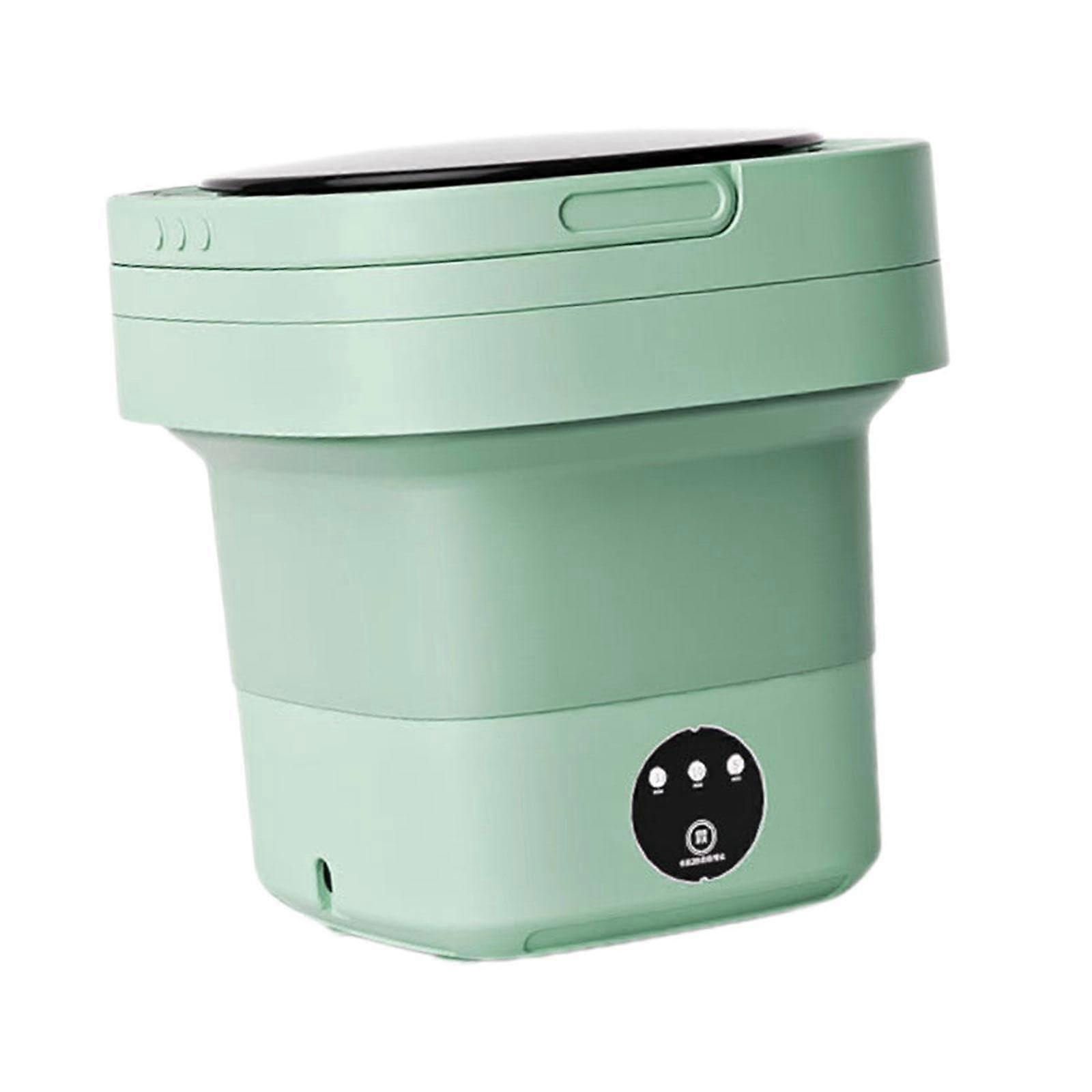 Small Washing Machine Foldable Bucket Design Automatic Portable Mini Folding Washing Machine Green
