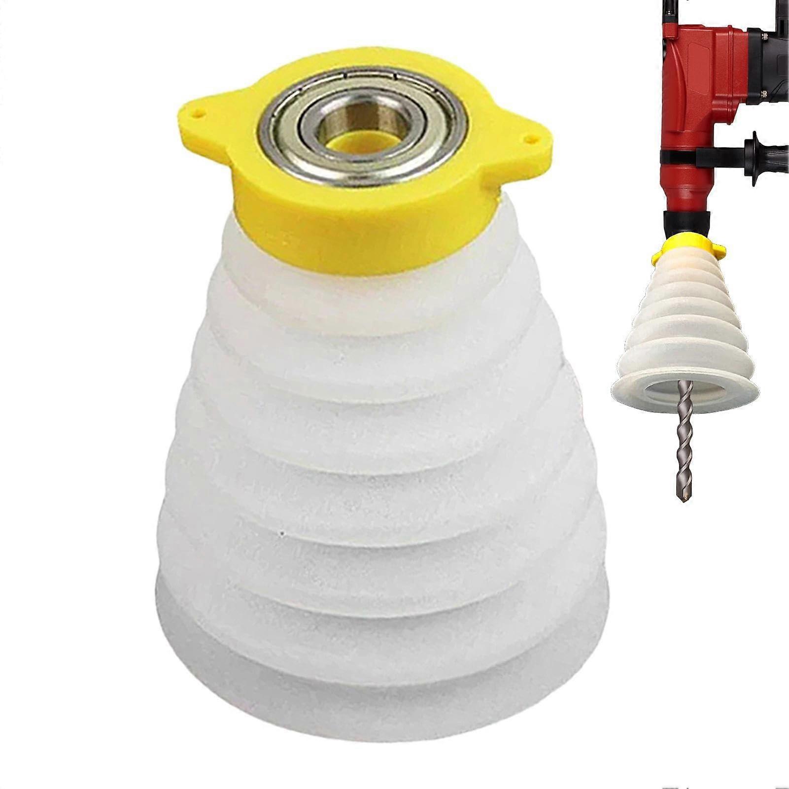 Drill Dust Collector with Reusable Debris Catcher, Soft Rubber Suction Cup, Anti-Slip Drill Attachment for Walls and Tiles