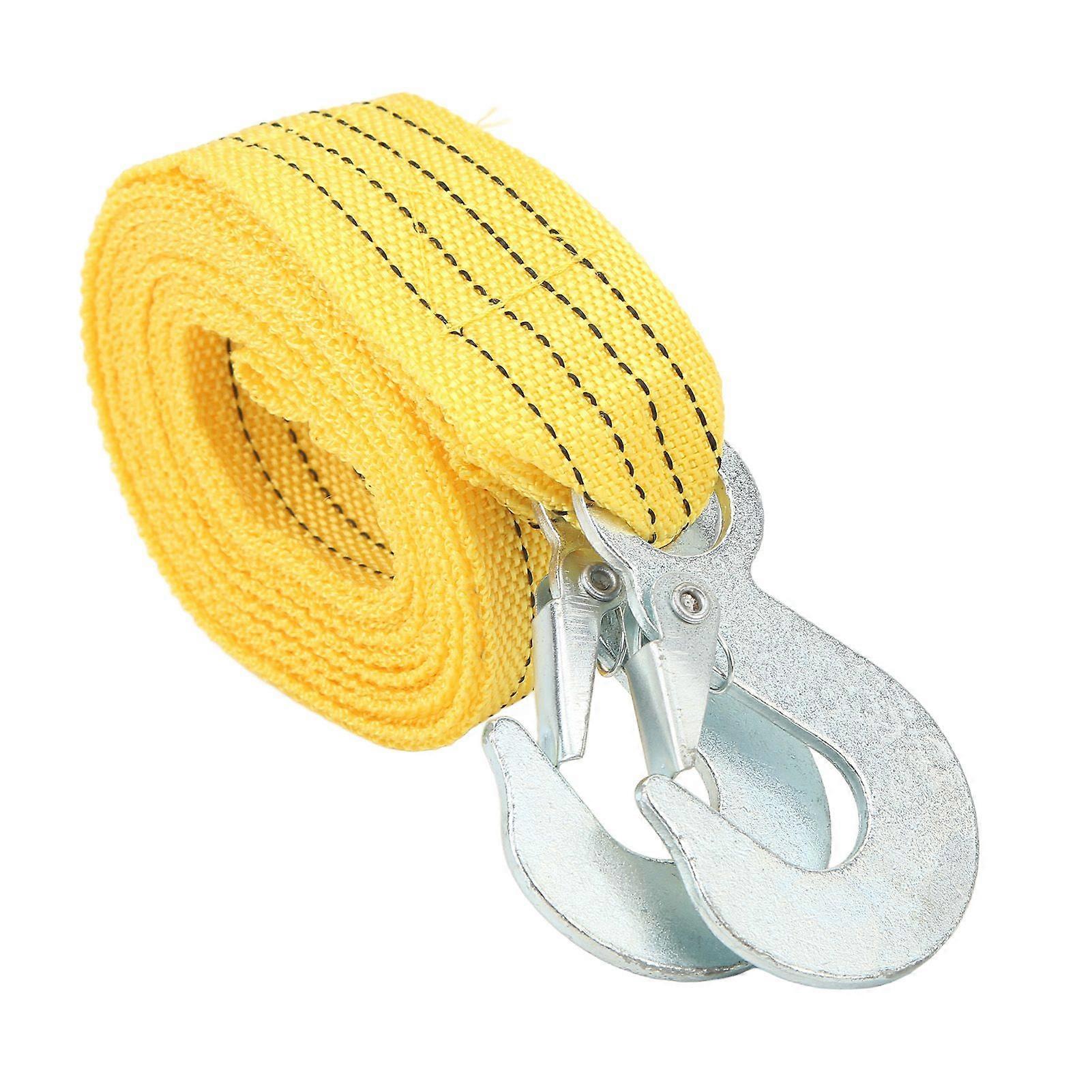car towing rope 4m 3T high strength polypropylene steel strap with hooks
