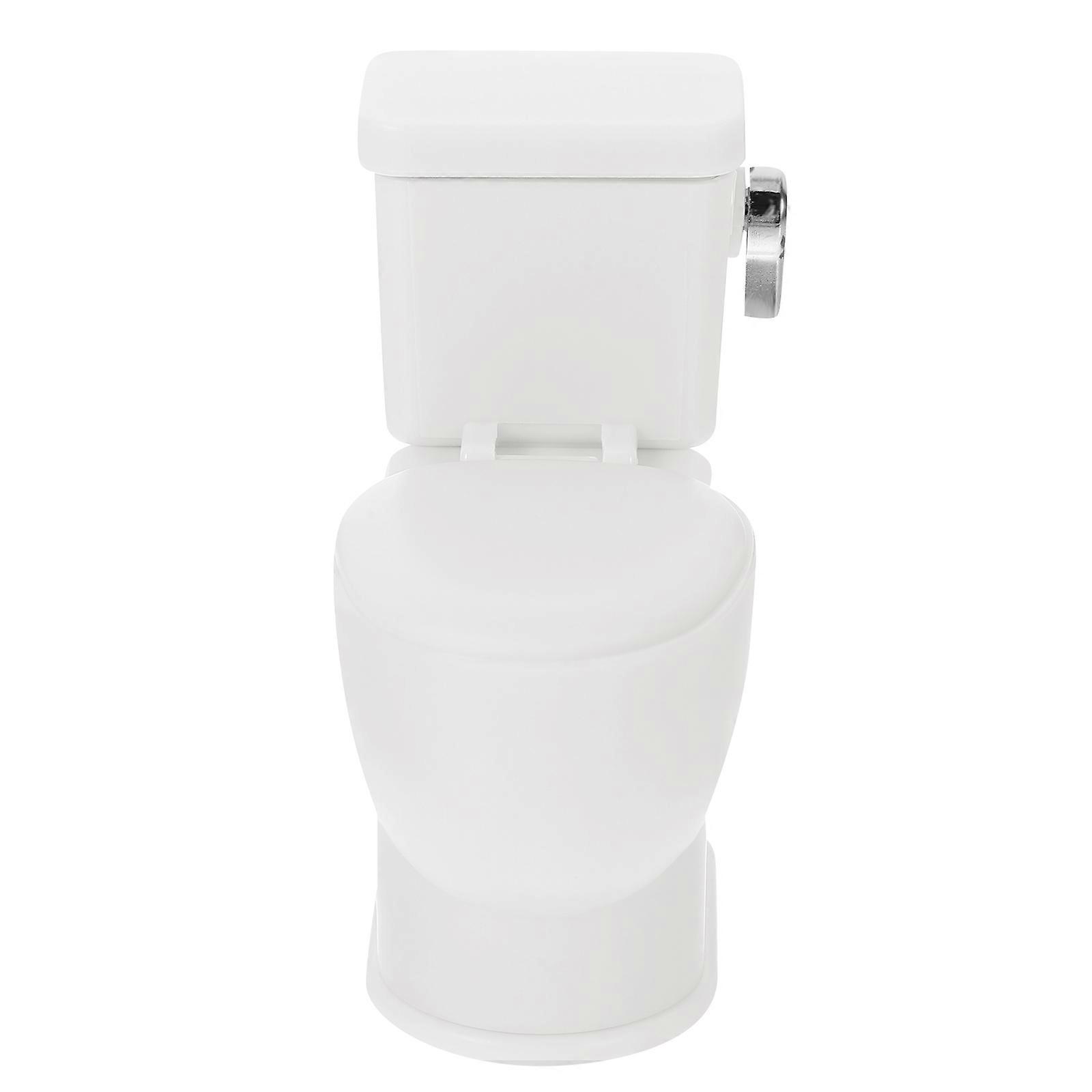 Doll House Miniature Bathroom Toilet Toy with Mini Flushing Function 1 Set