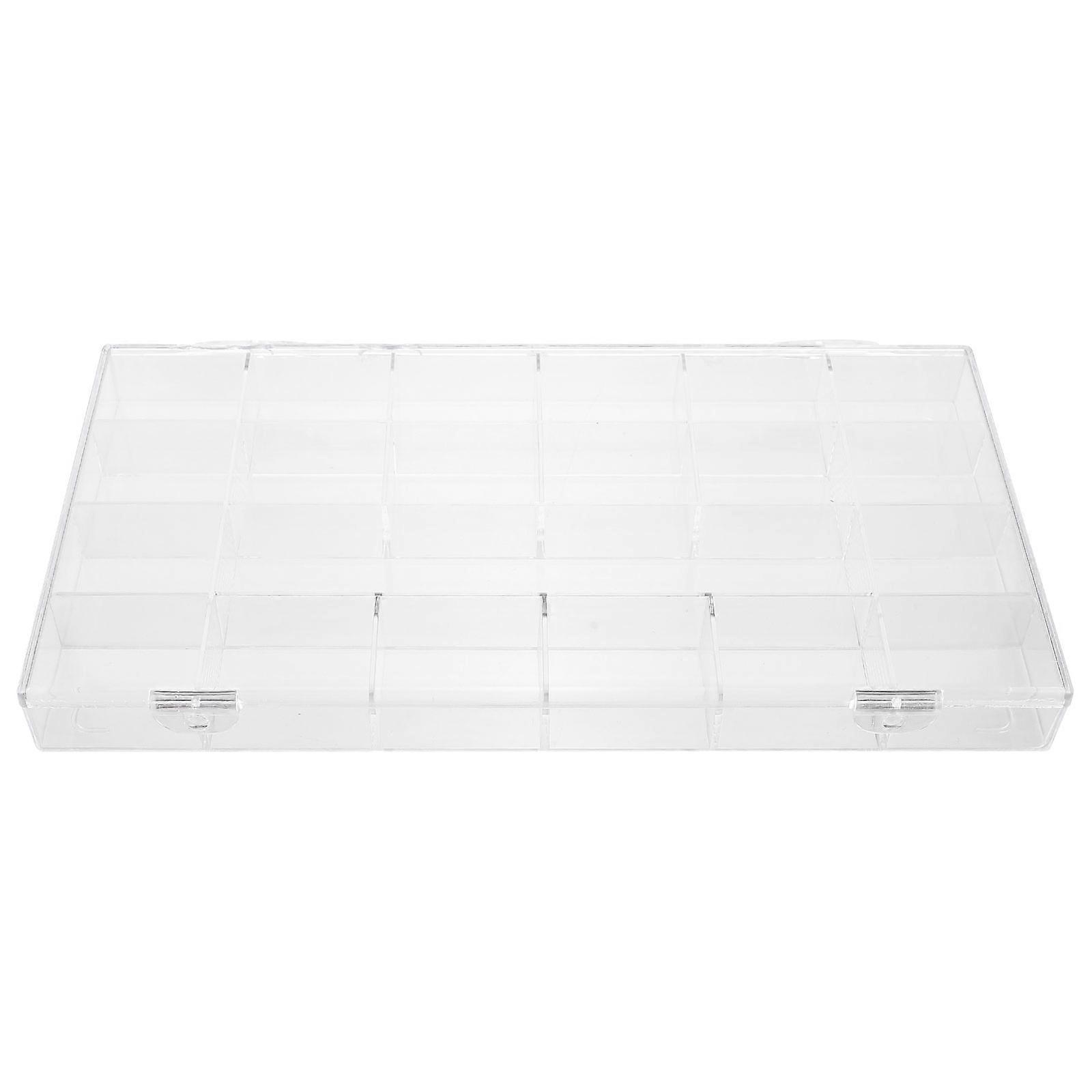 Transparent Fake Nail Storage Box for Storage with Multiple Grids
