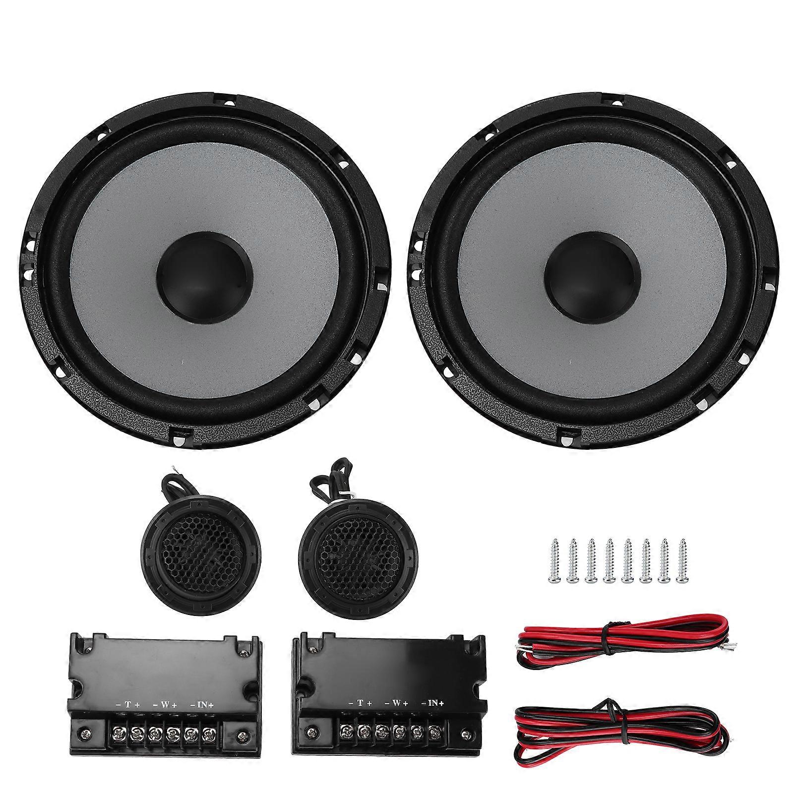 2 Pcs 6.5in Car Coaxial Speaker Universal Full Frequency 4Ω 12V for Auto Audio System