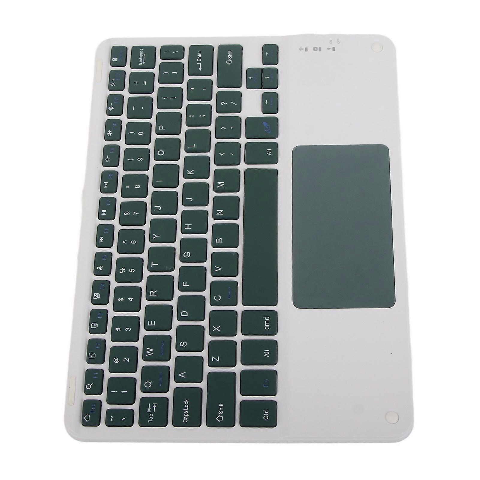 Bluetooth Keyboard with Touchpad 78 Keys Ultra Slim Silent Portable Wireless Keyboard for Smart Phones Tablets Laptops Dark Green 