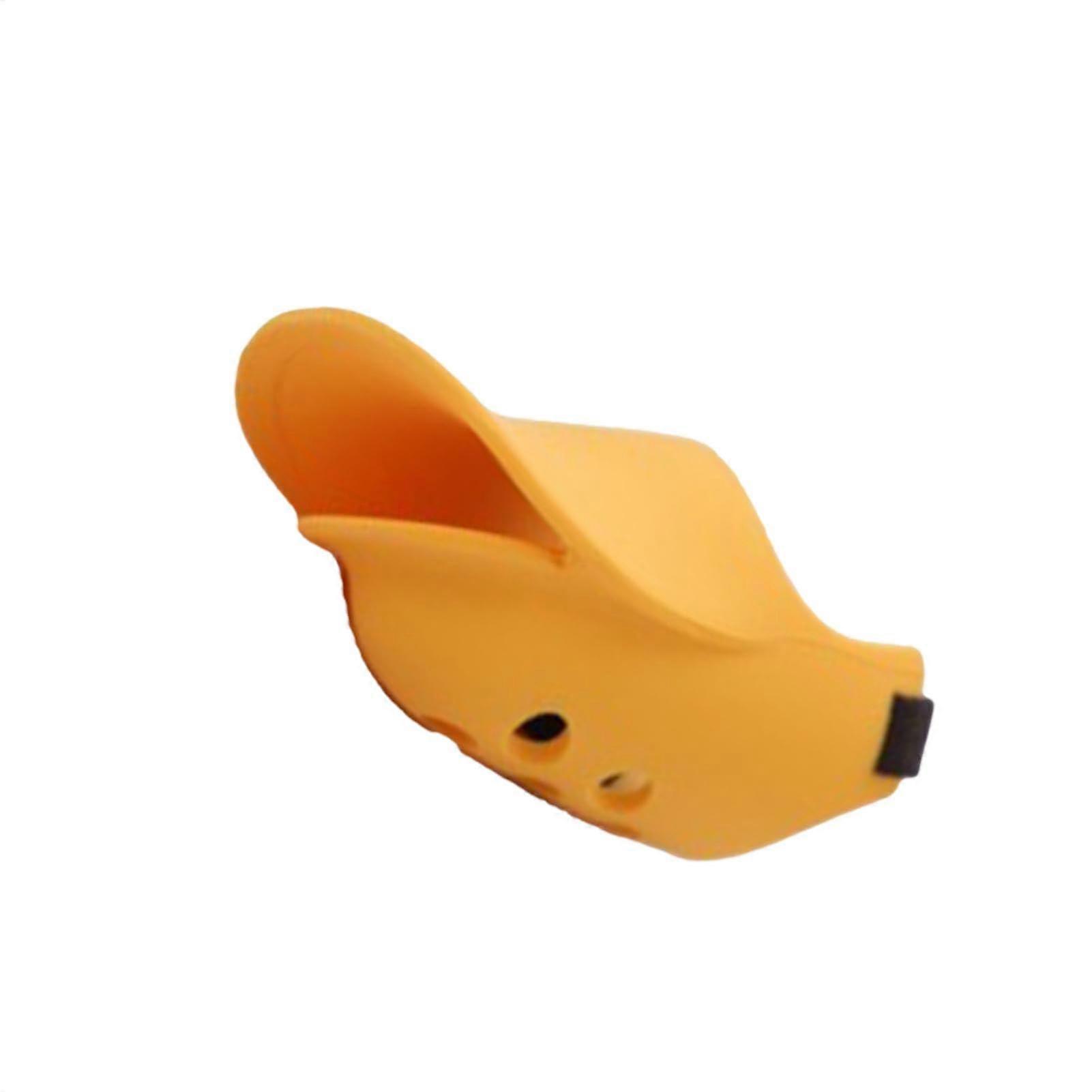 Dog Muzzle for Duck-Billed Breeds - Adjustable Silicone Muzzle for Medium to Large Dogs - Bite-Proof, Yellow, XL
