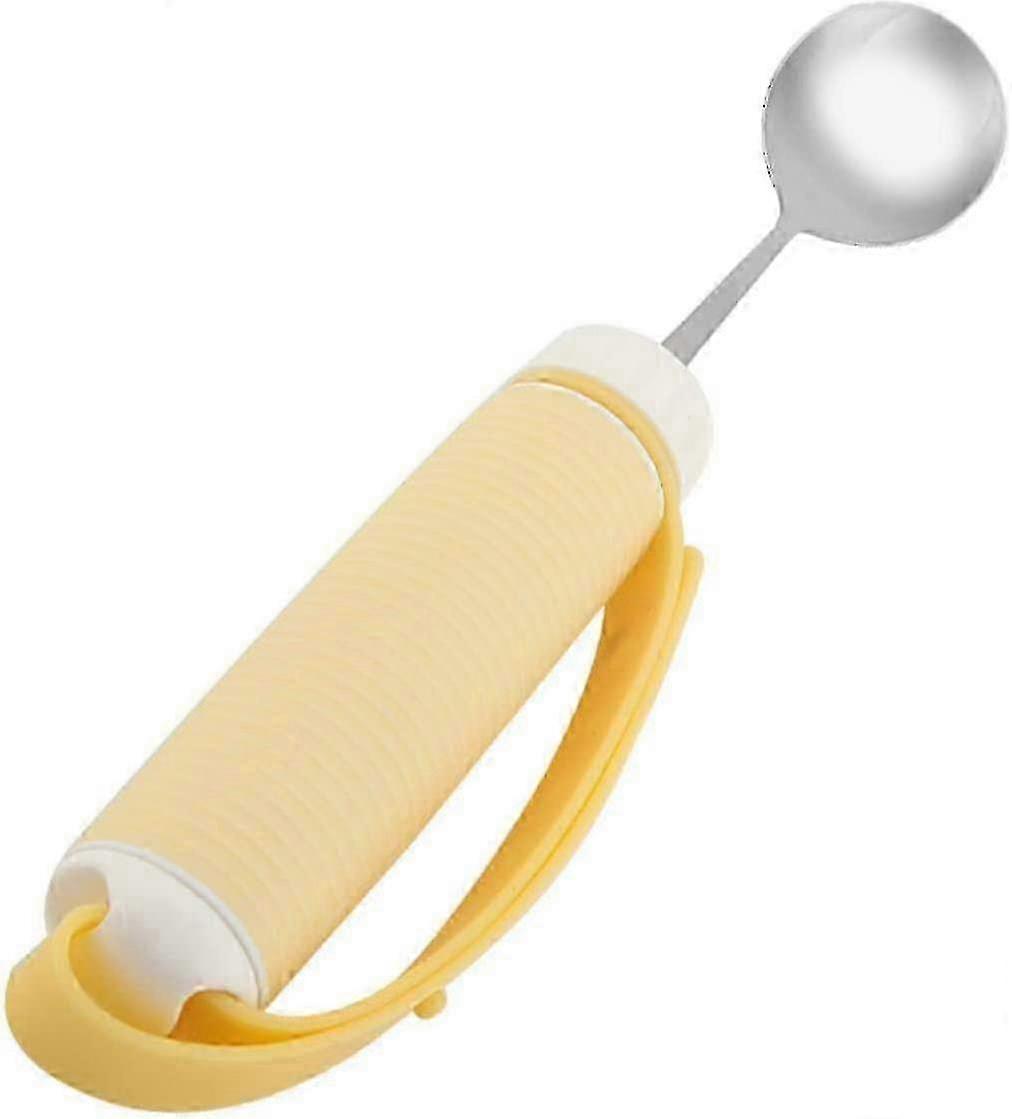 Ergonomic Spoon and Fork Set for Parkinson's Non Slip Easy Grip Utensils for Elderly Daily Use