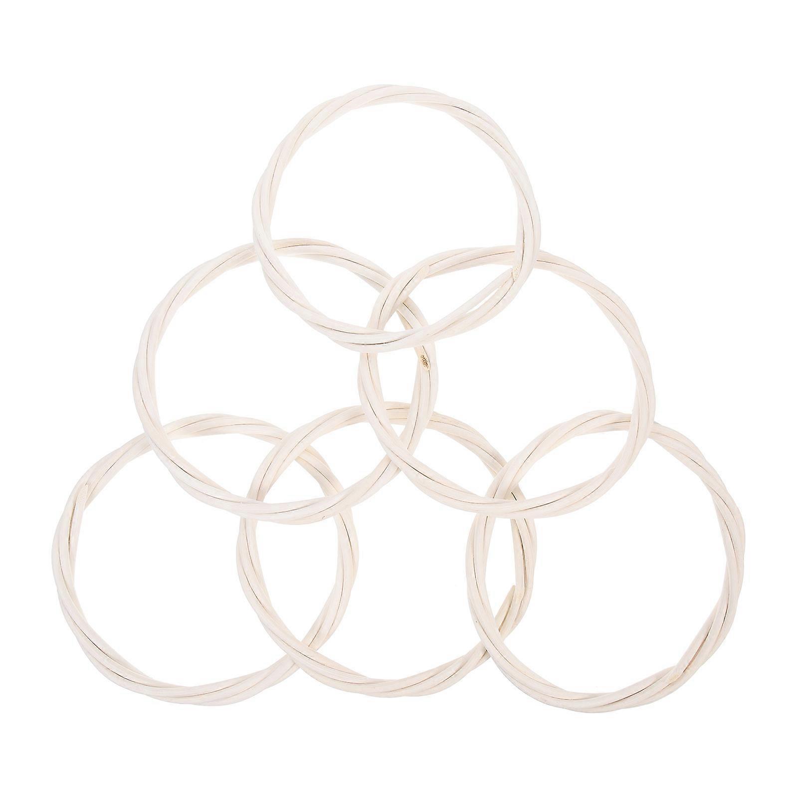 Wreath Making Kit 6Pcs Artisan Crafted Rattan Circular Frame 18CM Diameter Ideal for Craft Enthusiasts