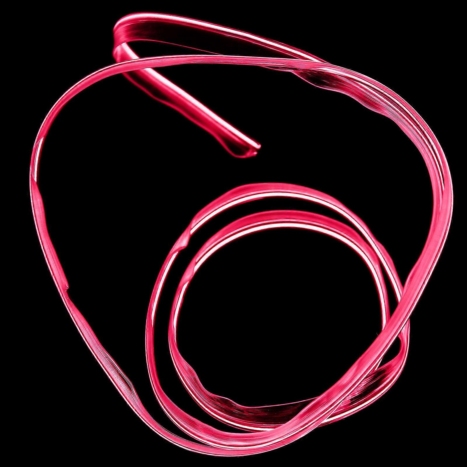 Glow String Interior Car Light Tube Flexible And Waterproof Design Suitable For Adults And Children In 100X0.8cm Pink